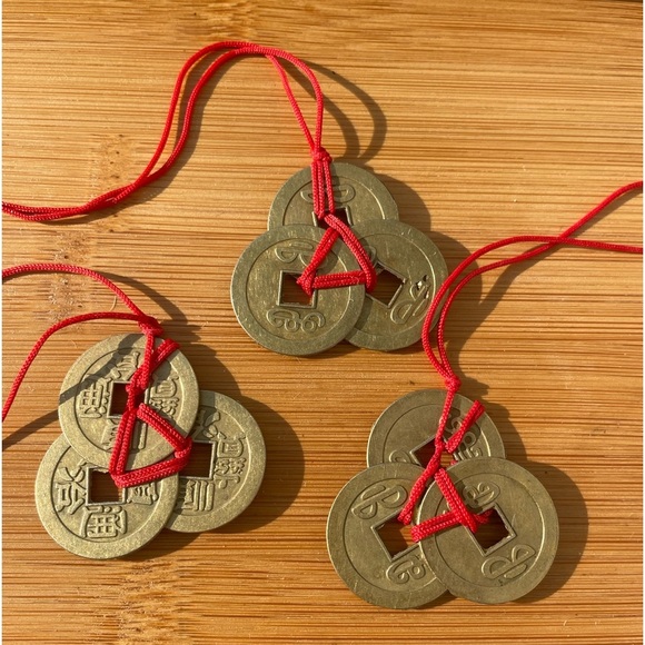 Hand Crafted Other - Chinese Feng Shui Lucky Coins (Bundle of 3) 9coins